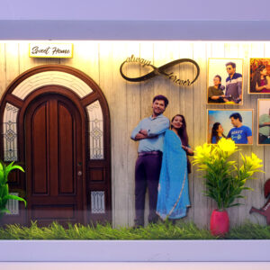 3D Couple Anniversary Frame